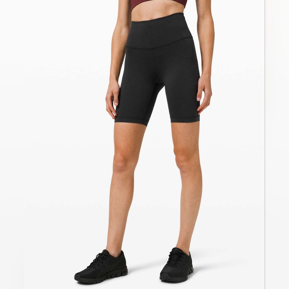 Lululemon Athletica Black High-Waisted Athletic Shorts